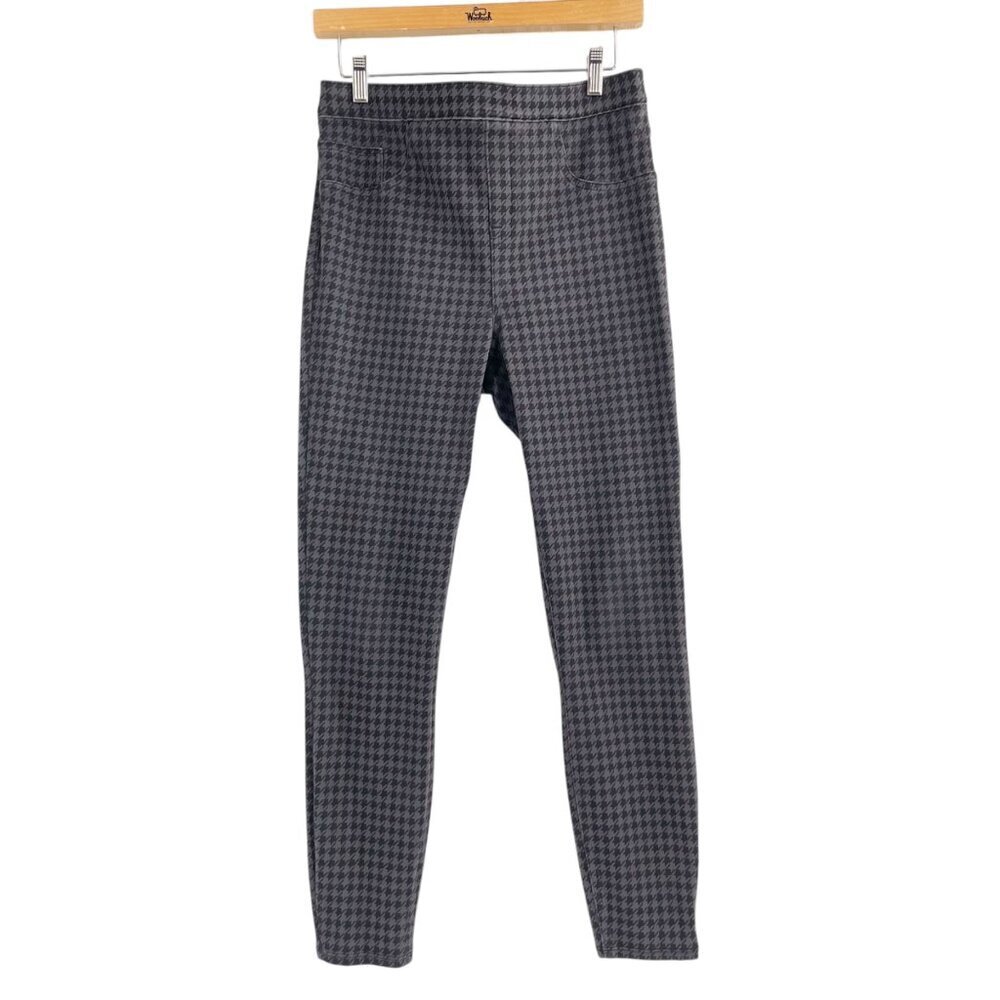 Spanx Houndstooth High Rise Skinny Pants Womens Size Large Shapewear Steampunk